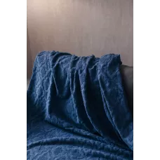 Махровое покрывало Karteks "Venesia" жаккард (синий), 160х220