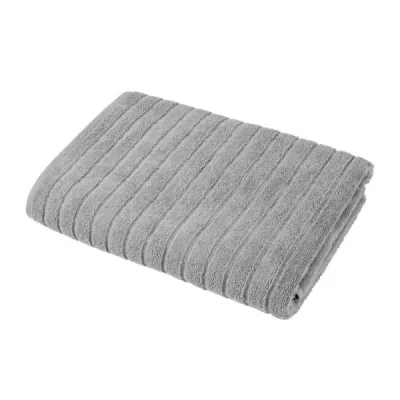 Махровое банное полотенце Волшебная ночь ”Wave” (Холодный серый), 70х140