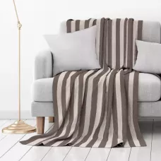 Покрывало Волшебная ночь "Рогожка" (зебра-кофе), 140х220