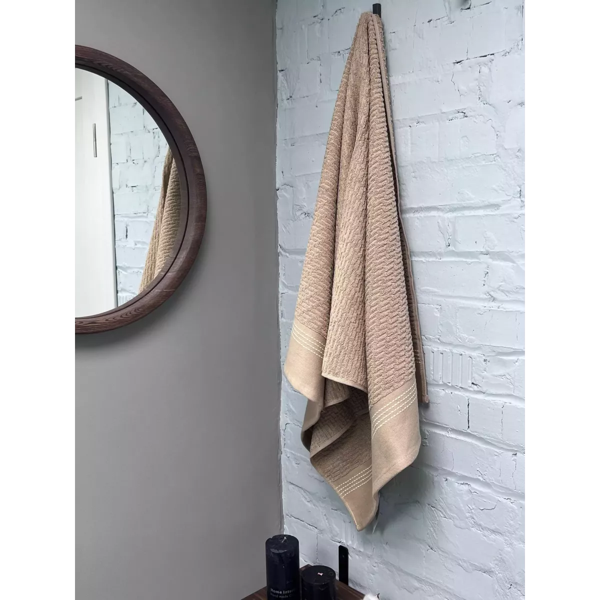 Махровое полотенце Comfort Life “Рольф” (мокко), 70×140