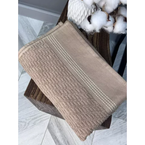 Махровое полотенце Comfort Life “Рольф” (мокко), 70×140