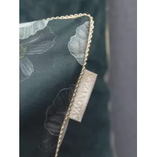 Комплект с одеялом KAZANOV.A “Жанет” изумруд бежевый (египетский хлопок-велюр), евро