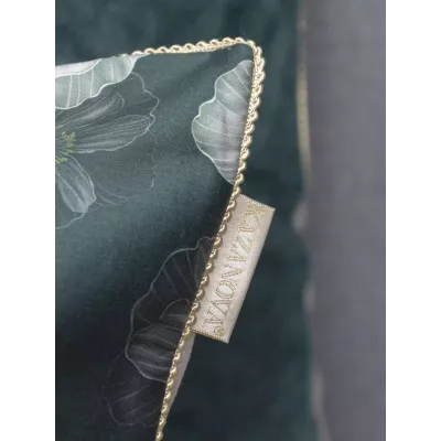 Комплект с одеялом KAZANOV.A “Жанет” изумруд бежевый (египетский хлопок-велюр), евро