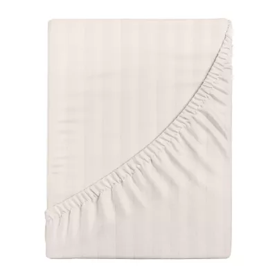 Простыня однотонная на резинке "Verossa" stripe (Antique White), 160х200х30