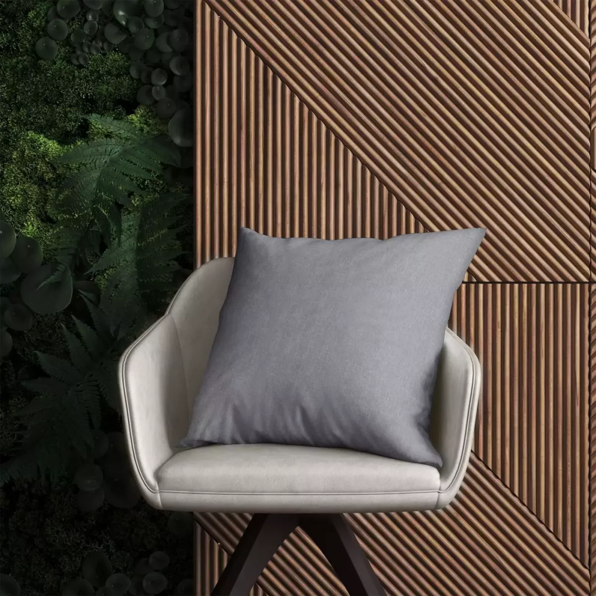 Декоративная наволочка "Волшебная ночь" базальт, 40х40