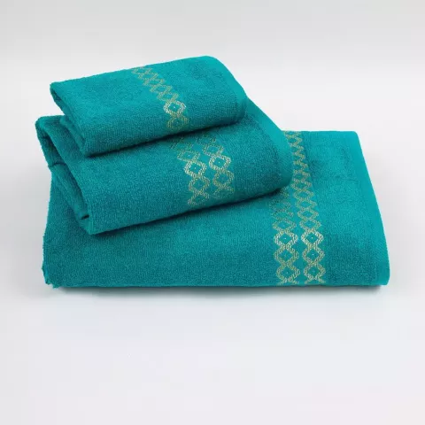 Комплект махровых полотенец Comfort Life "Блеск" (морская волна) 70х130, 50х80 и 30х60