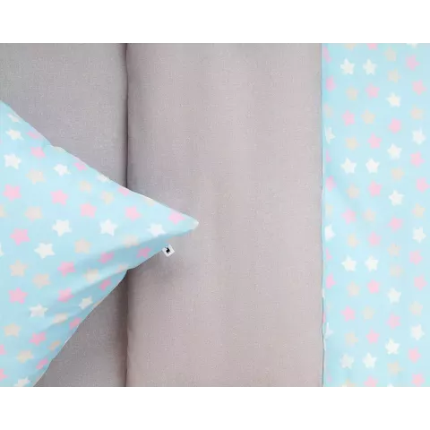 Комплект постельного белья Siberia Home “Звездочки” (синий), 1.5 спальный