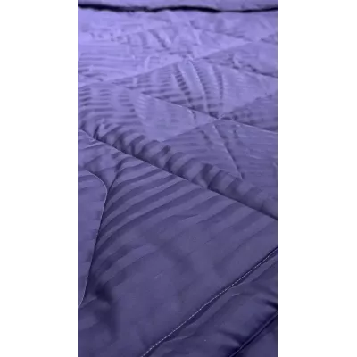 Комплект с одеялами DonCotton "Stripe Sateen" (фиолетовый), семейный