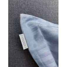 Комплект с одеялом KAZANOV.A Stripe Cotton "Hotel" (голубая платина), евро