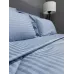 Комплект с одеялом KAZANOV.A Stripe Cotton "Hotel" (голубая платина), евро