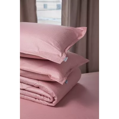Комплект с одеялом DonCotton "Stripe Sateen Mini" (дымчатая роза), 1,5 спальный