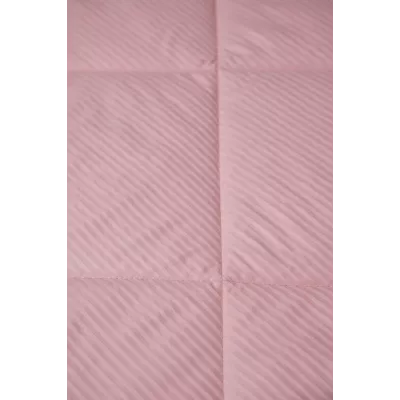 Комплект с одеялом DonCotton "Stripe Sateen Mini" (дымчатая роза), 1,5 спальный