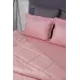 Комплект с одеялом DonCotton "Stripe Sateen Mini" (дымчатая роза), 1,5 спальный