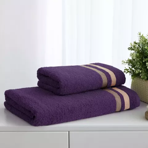 Махровое полотенце Самойловский текстиль "Исландия" (баклажан), 100х150