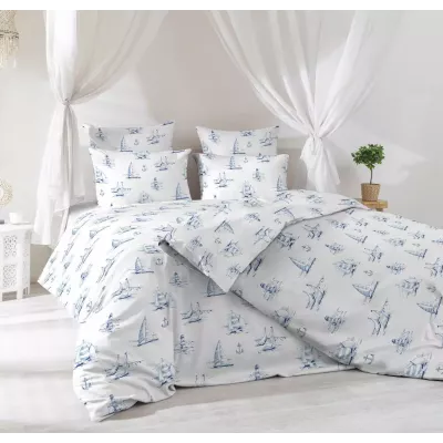 Комплект постельного белья Verossa Сатин "Regatta blue", евро