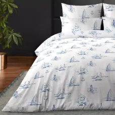 Комплект постельного белья Verossa Сатин "Regatta blue", евро