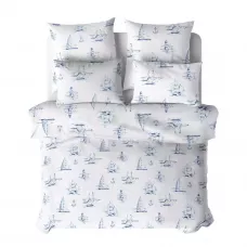 Комплект постельного белья Verossa Сатин "Regatta blue", евро