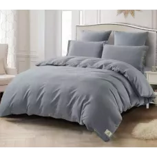 Комплект постельного белья Karteks "Вареный хлопок на пуговицах" VH-05, двуспальный