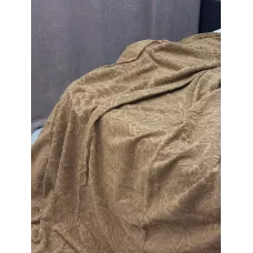 Махровое покрывало Karteks "Damask" жаккард (коричневый), 160х220