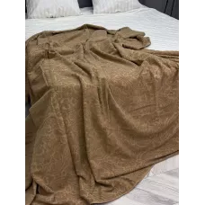 Махровое покрывало Karteks "Damask" жаккард (коричневый), 160х220