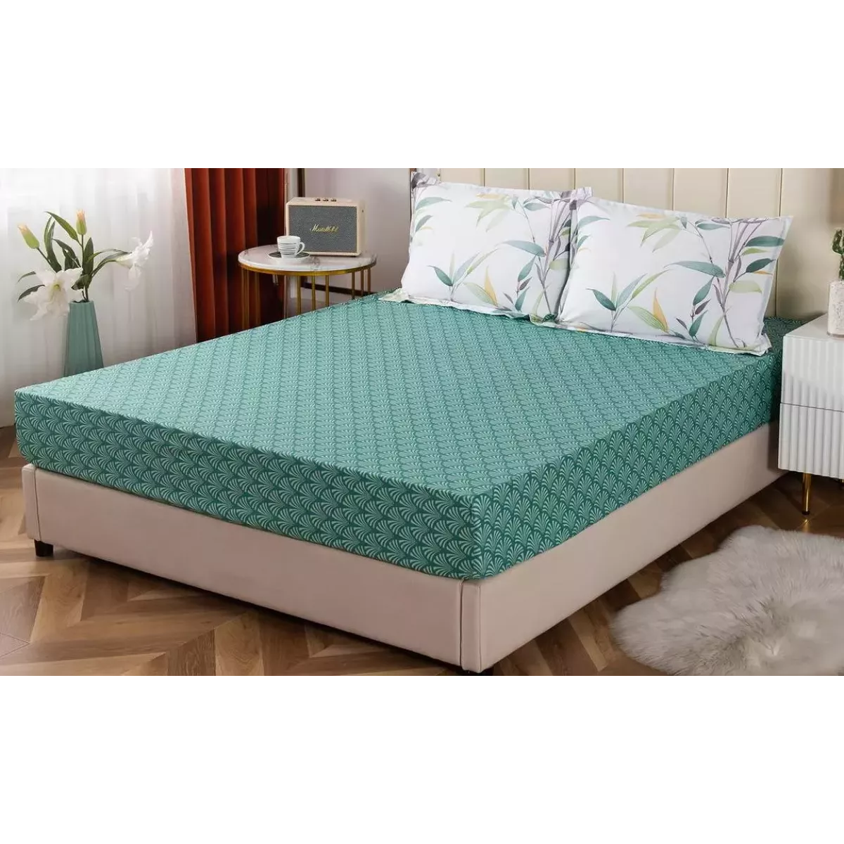 Комплект из простыни на резинке и наволочек Sofi De Marko "Лекси", 160х200+50х70