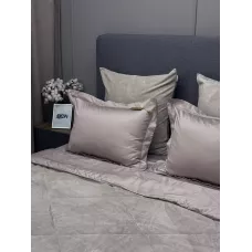 Комплект с одеялом KAZANOV.A Lindor Fluffy серый беж (египетский хлопок-велюр), евро