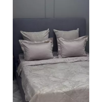 Комплект с одеялом KAZANOV.A Lindor Fluffy серый беж (египетский хлопок-велюр), евро