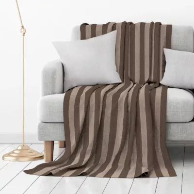 Покрывало Волшебная ночь "Рогожка" (зебра-капучино), 140х220