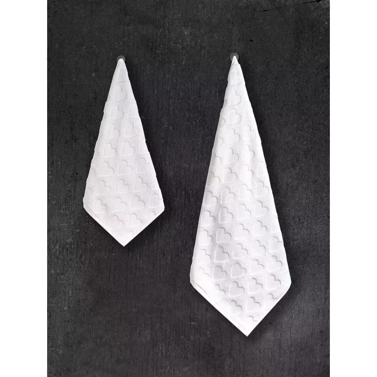 Махровое полотенце Sofi De Marko “Love” (белое), 50х90