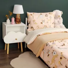 Комплект постельного белья Siberia Home “Собачки” (розовый), 1.5 спальный